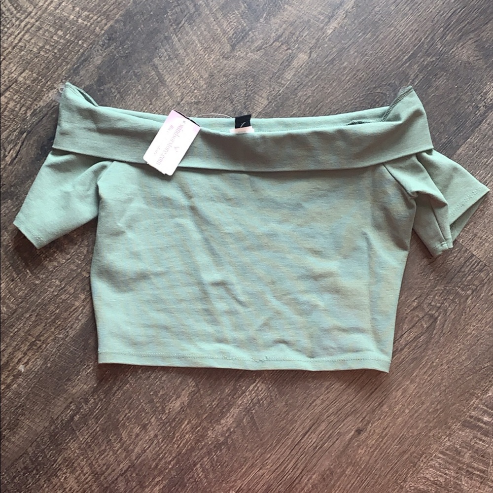 Off the shoulder crop top